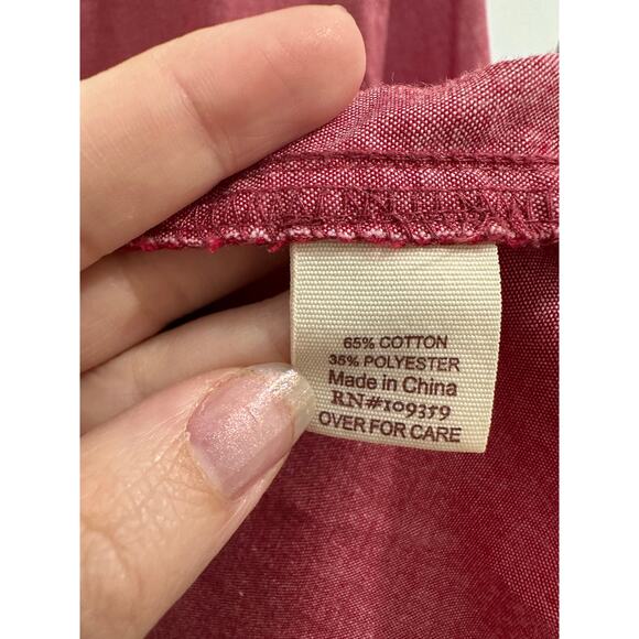 Blue Sol Light Red Palm Tree Men’s Button Down Shirt Cotton Blend L/XL Tropical - Picture 6 of 7